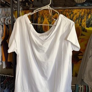 Fabletics Classic White V-Neck Tee